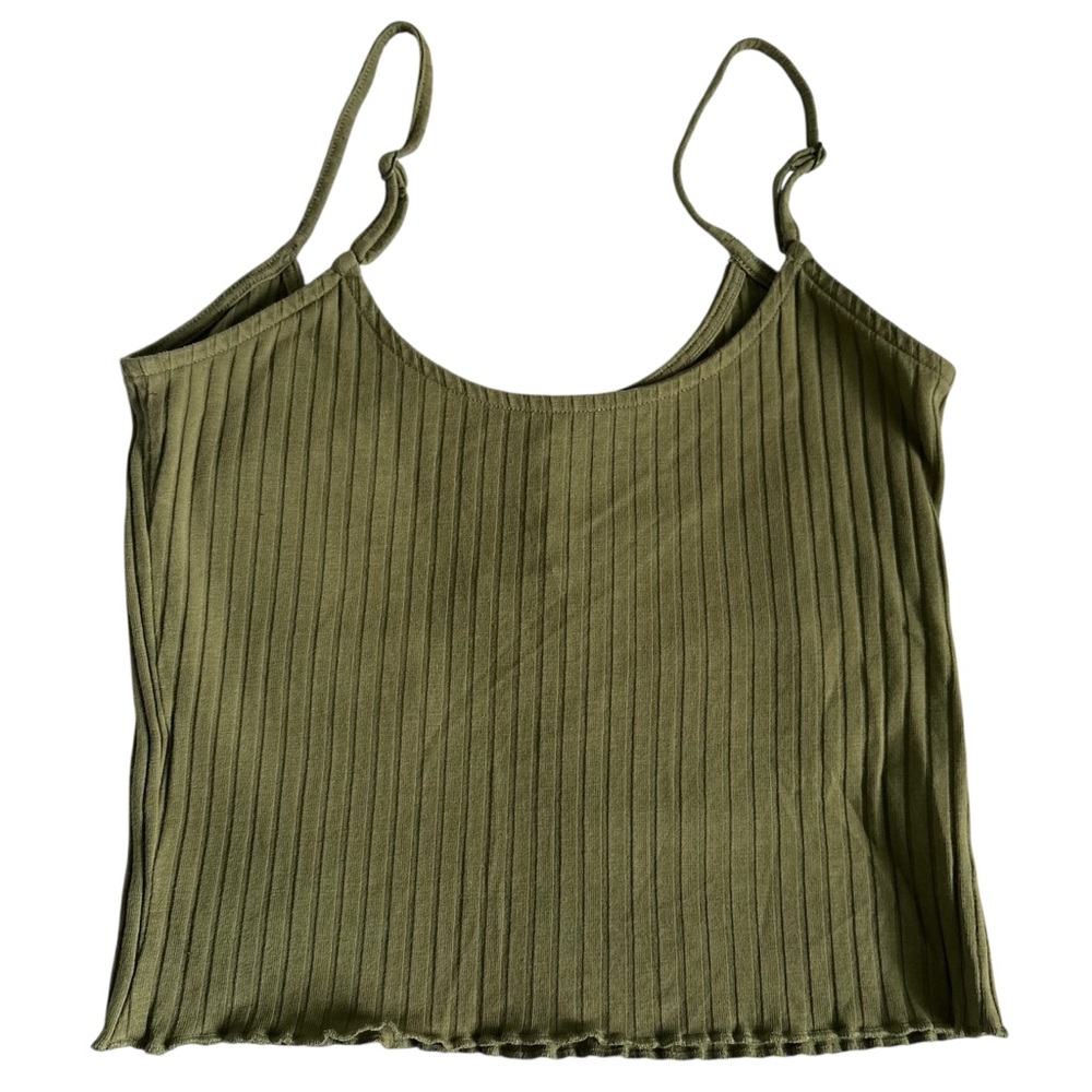 🌿 AE | Green Ribbed Crop tank - Picture 6 of 8